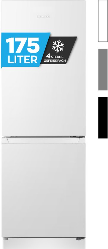 Heinrich´s HKS 3091.1 Koel- en vriescombinatie 175 liter - koelvolume 122 l, vriesvak 53 l - stil 39 dB - energieklasse D - wit
