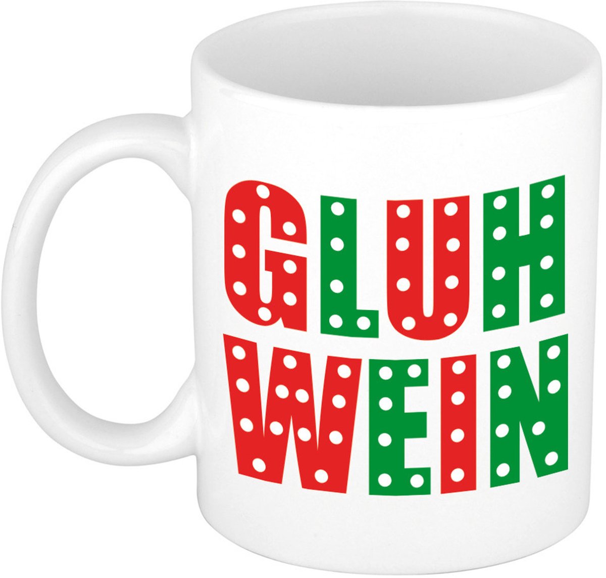 Bellatio Decorations Koffiemok - Gluhwein - 300 ml - keramiek - kerstcadeau - kerstmis