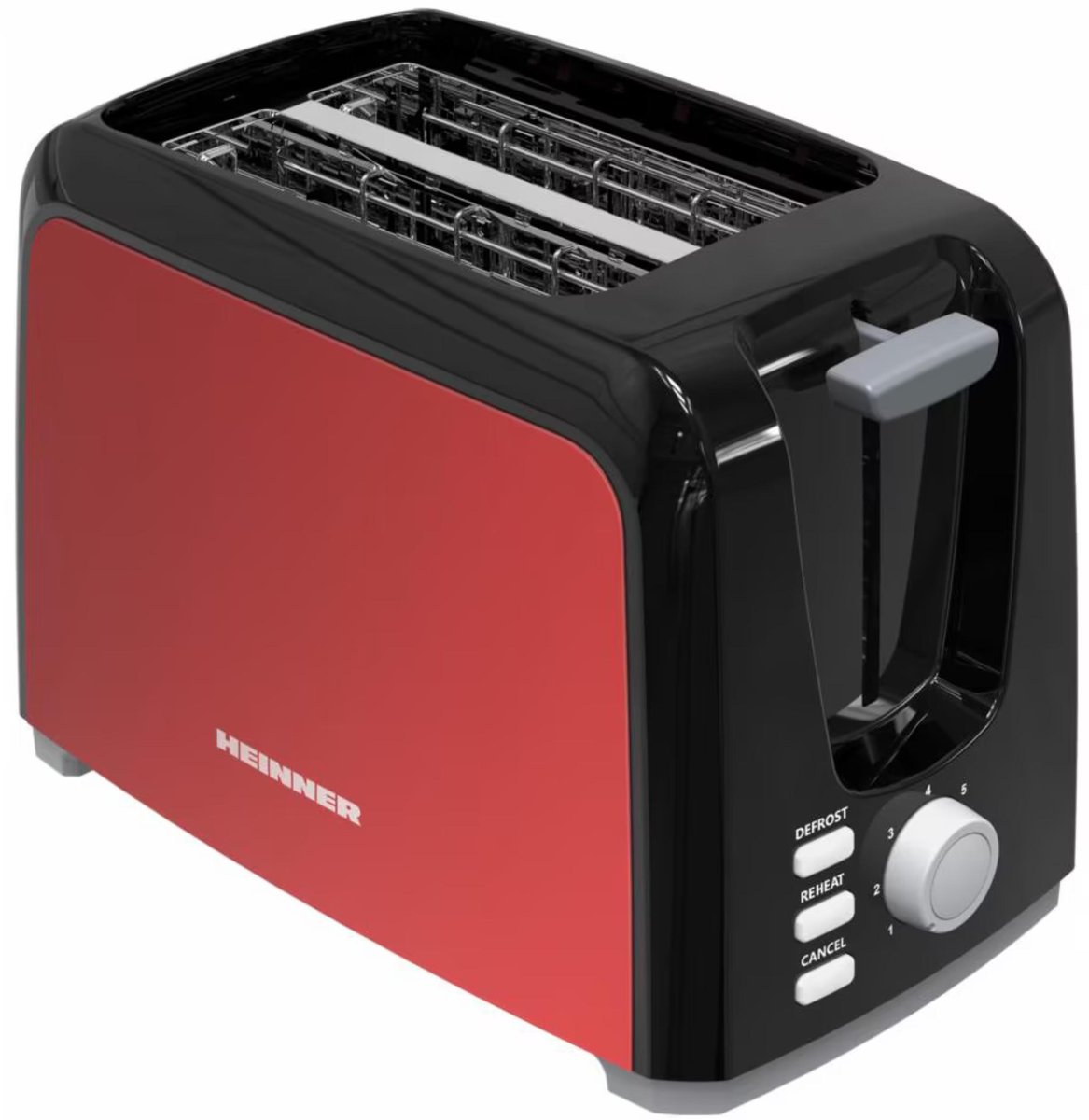 Heinner Tasty Broodrooster – 2 Sneetjes – 750W – 7 Bruiningsniveaus – Ontdooien & Opwarmen – Verwijderbare Kruimellade – Zwart