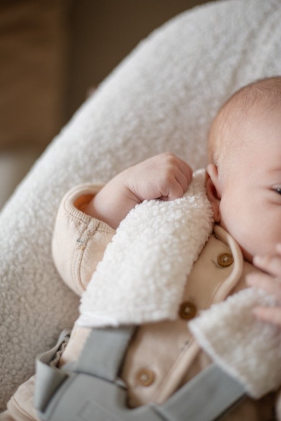 MamaLoes Teddy Bouclé Naturel Newbornhoes van Merkloos — afbeelding 4