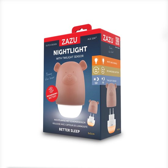 Zazu Benny de Beer Brown Nachtlampje ZA-BENNY-03 van Zazu — afbeelding 4