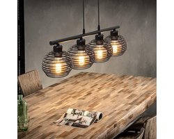 Glitzerlife - Pendellamp - Zwart Metaal - Industrieel Vintage Design - E27 Fitting - Zonder Lichtbron - Voor Eettafel, Eetkamer, Keuken & Woonkamer