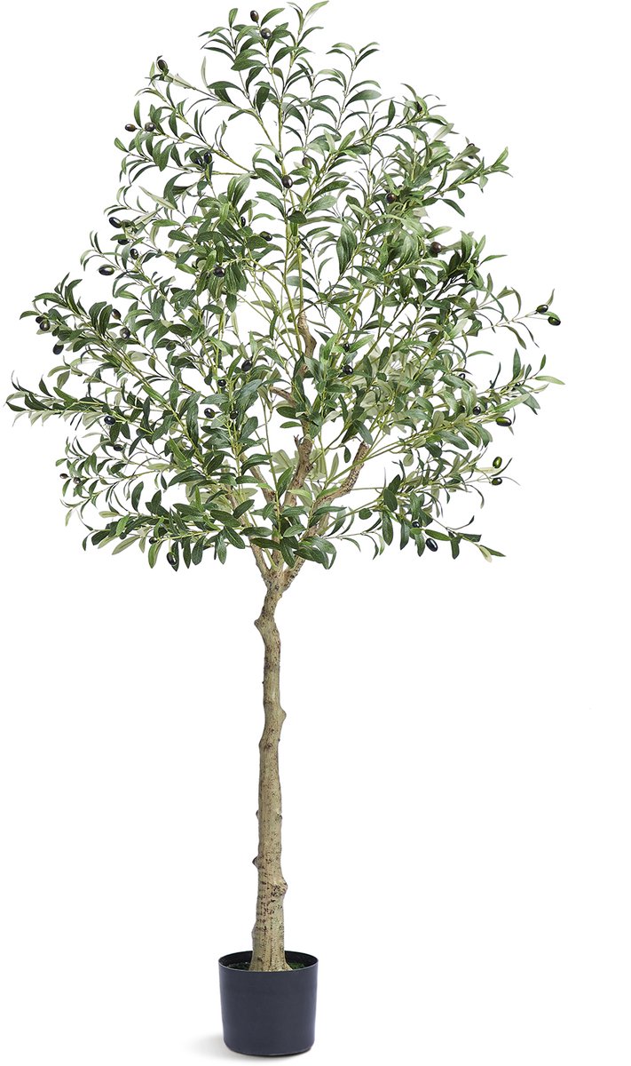 Vevor Kunstmatige Olijfboom 81x81x179cm Kunstplant Paneel Pe Kunstplanten Nep Plastic Planten In Pot Kunstbloem Geurloos Waterdicht Ideaal voor Het Decoreren Van Slaapkamer, Studeerkamer, Woonkamer Groen