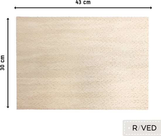 Raved Napperons Elsa - Set de 6 pièces - Dove - Aspect cuir - Plastique - Table à manger - Sous-couche - Hydrofuge