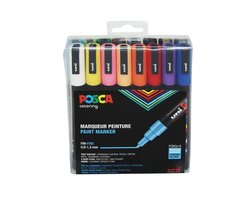 Uni Posca Stiften Standard Colors - 16 stiften - PC3M 0.9-1.3 mm lijn
