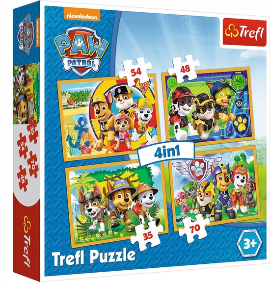 Paw Patrol Stadsuitje Puzzel Set 4 in 1 | bol