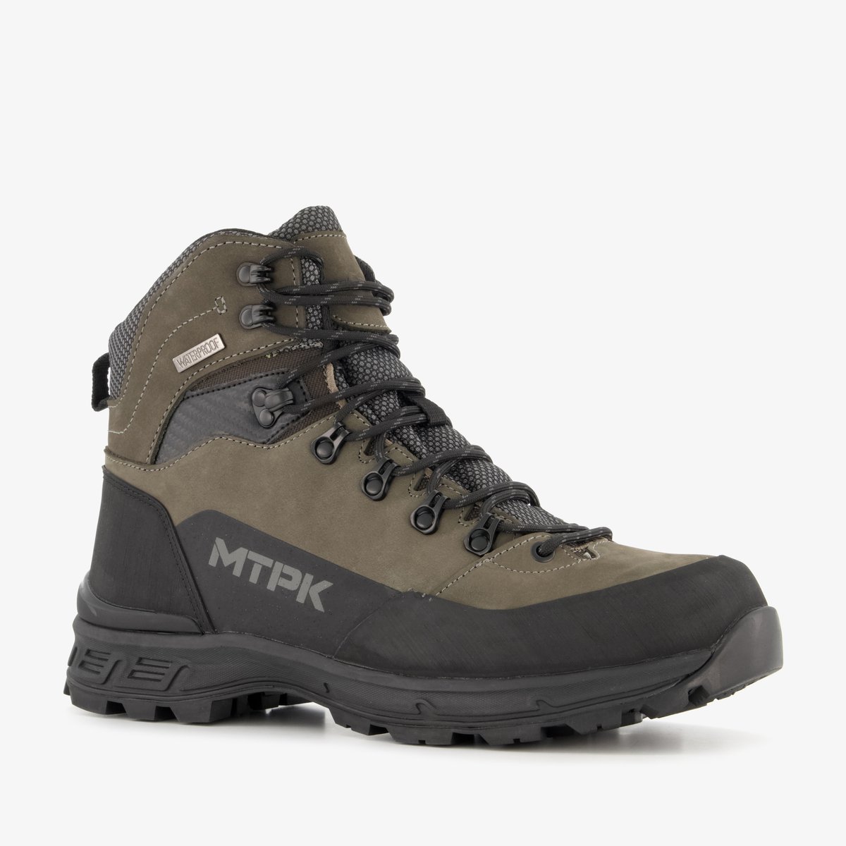Mountain Peak leren heren wandelschoenen cat. B – Uitneembare zool Grijs