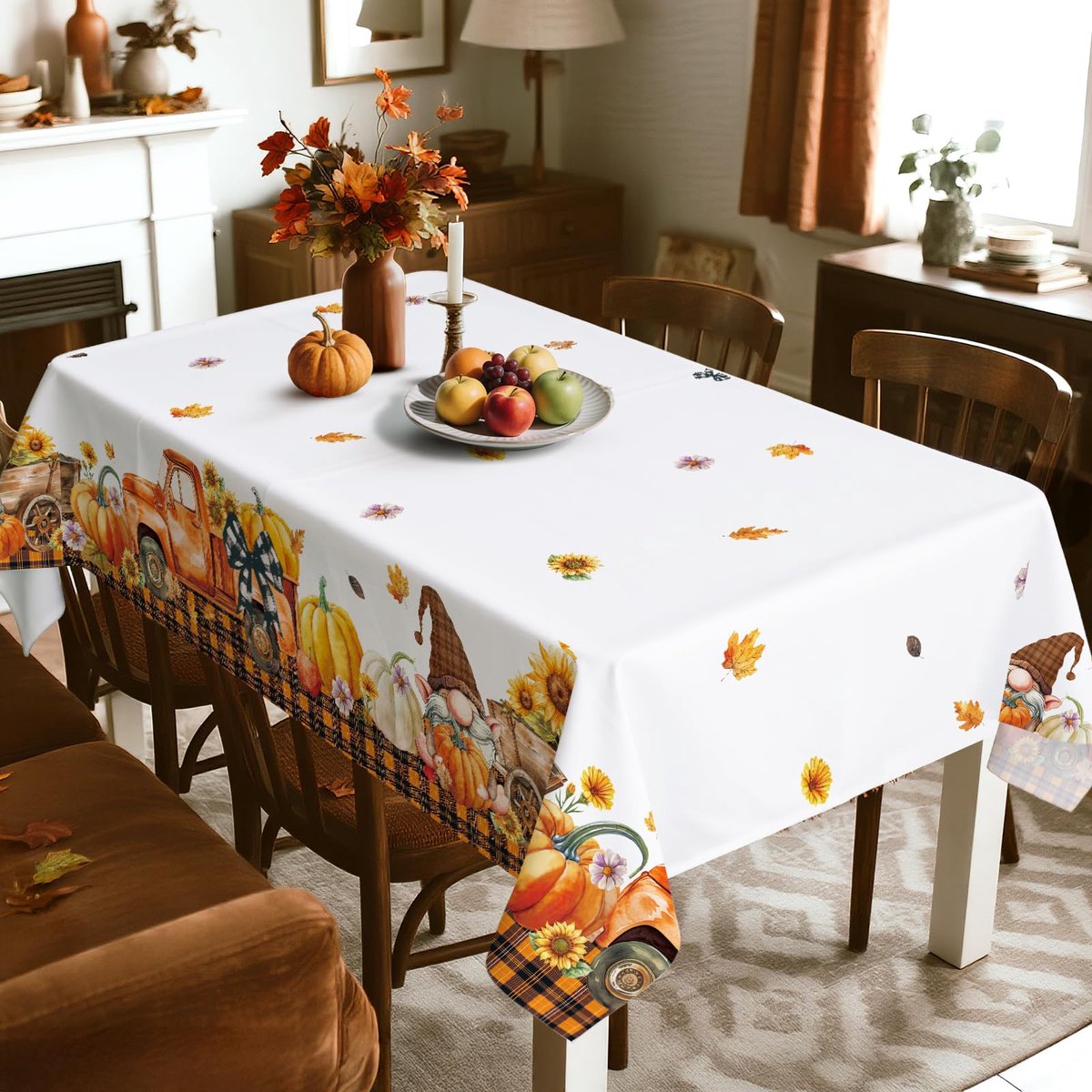 Ibenzoa® Stijlvol en waterdicht tafelkleed voor herfstdecoratie en diners