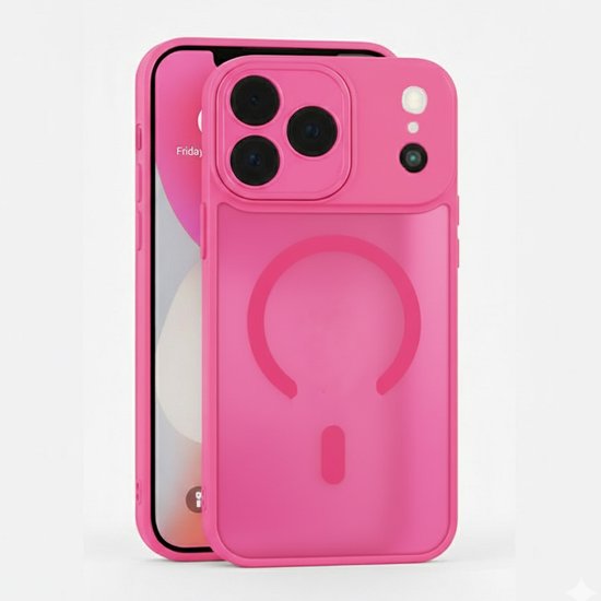 Hoesje Geschikt voor Apple iPhone 17 Pro - Geschikt voor MagSafe Telefoonhoesje - Roze - Casemania Matte Armor Magnetische Back Cover - Val/Stoot Bescherming met Camera Protection
