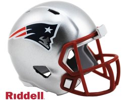 New England Patriots Pocket Size Single Helm American Football NFL Silver