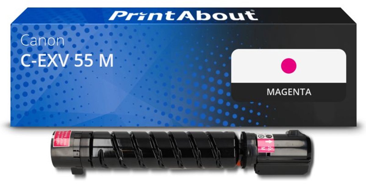 PrintAbout huismerk Toner C-EXV 55 M Magenta geschikt voor Canon