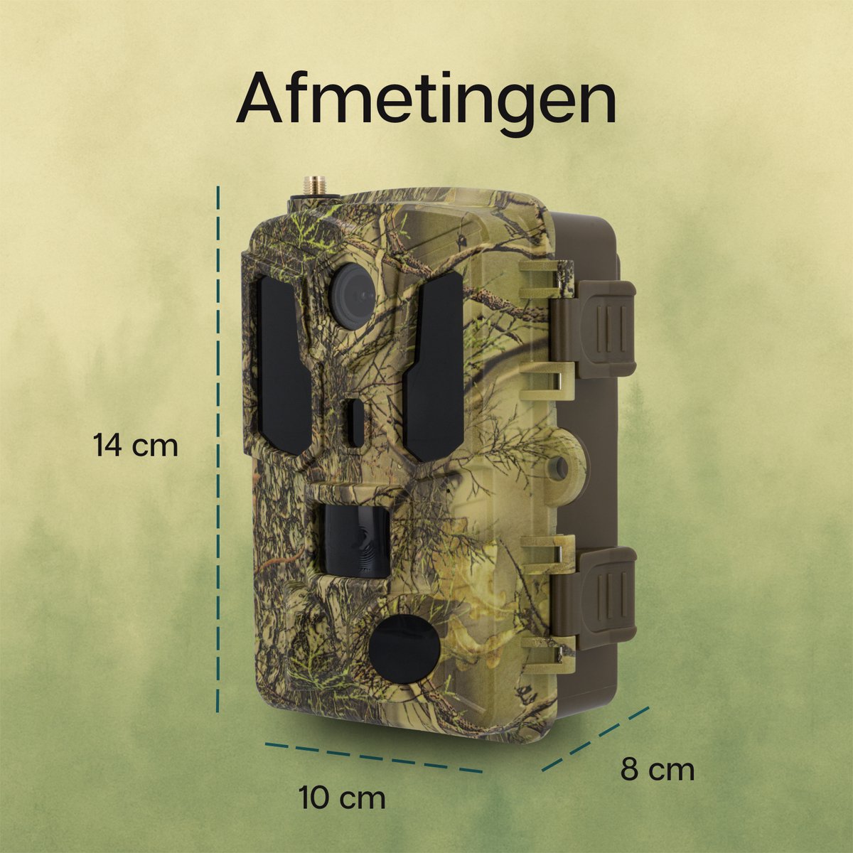 DEATTI 4G LTE Wildcamera met mobiele telefoontransmissie APP, 2,7K Solar Wildcamera met SIM-kaart, PIR-bewegingsmelder, nachtzicht, 120° groothoek wildcamera, IP66, 64GB SD-kaart en 7800mAh batterij