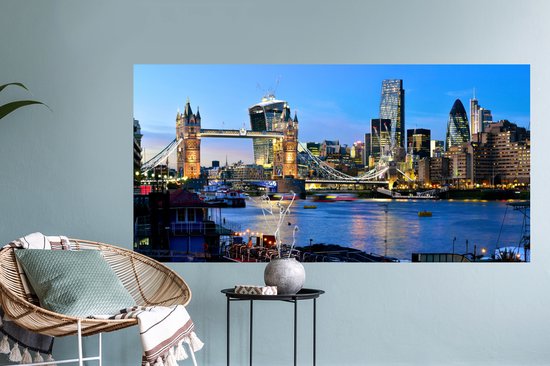 Stickers muraux - Film autocollant - Tower Bridge - Londres - Angleterre - 120x60 cm - Film adhésif - Stickers muraux Chambre d'enfant - Papier peint autocollant