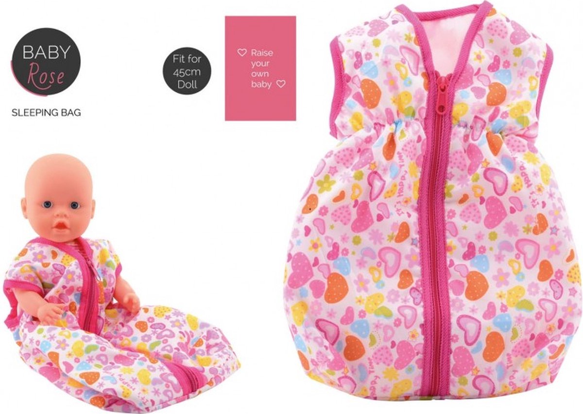 Johntoy Slaapzak Babypop Rose 38 Cm Roze