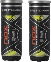 Nox Pro Titanium - Padelballen – 2 blikken - 6 padelballen - duurzaam