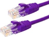 UTP CAT5e patchkabel / internetkabel 7,5 meter paars - 100% koper - netwerkkabel