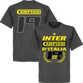 Inter Milan Campioni 19 Kampioens T-Shirt 2021 - Donker Grijs - S