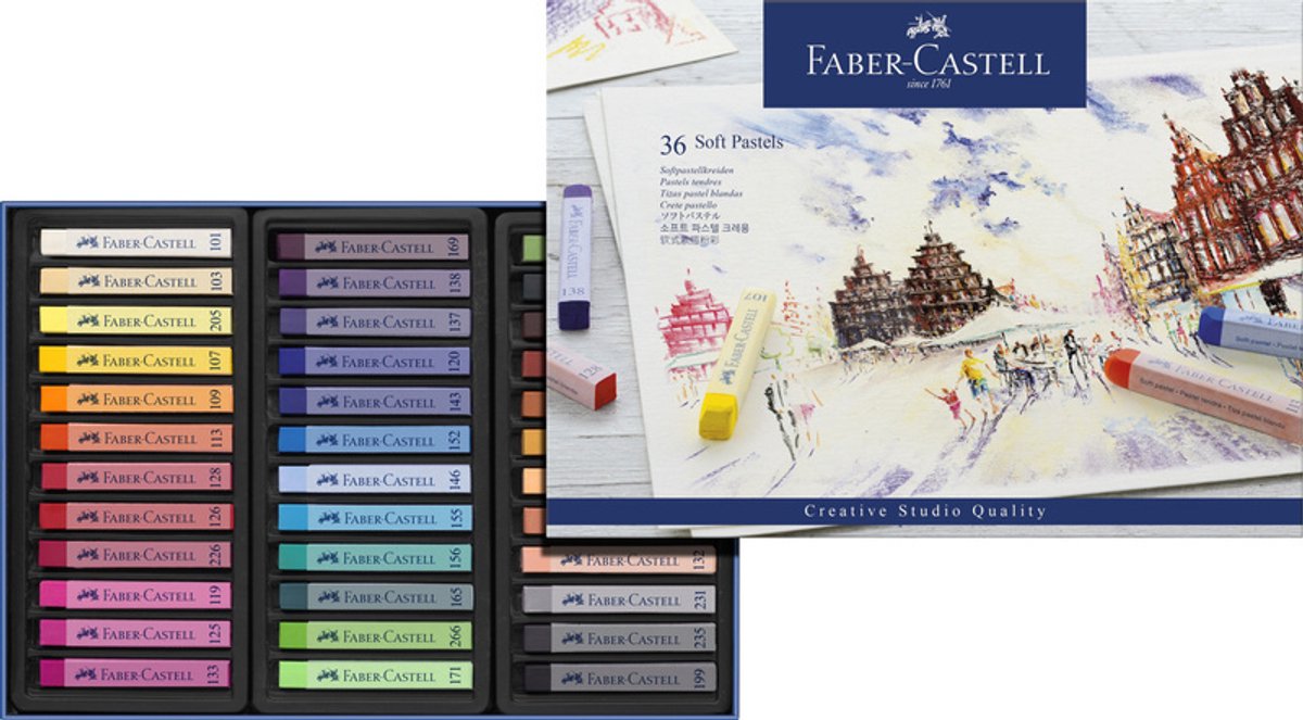 Faber-Castell pastelkrijt - Creative Studio - softpastel - 36 stuks - assorti kleuren - FC-128336 — cadeau in Hobby - foto 4