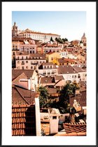 JUNIQE - Poster met kunststof lijst Lisbon -13x18 /Bruin