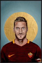 JUNIQE - Poster in kunststof lijst Football Icon - Francesco Totti