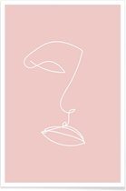 JUNIQE - Poster Outline -30x45 /Roze