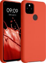 kwmobile telefoonhoesje voor Google Pixel 4a 5G - Hoesje met siliconen coating - Smartphone case in mandarijn oranje