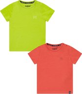 Koko Noko BIO Basics (2pack) Shirts NIGEL Groen en Oranje - Maat 110/116
