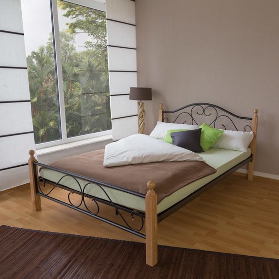 Bed Frame - Bed Bodem - Bedden - Bed - Modern Bruin Hout 215 cm x 145 cm x  61 cm | bol.com