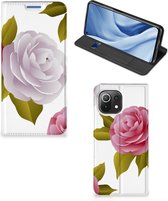 Telefoon Hoesje Cadeau voor haar Xiaomi 11 Lite 5G NE | Xiaomi Mi 11 Lite Wallet Flip Case Roses