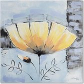 Schilderij Gele bloem, 2 maten, Wanddecoratie (print op canvas)