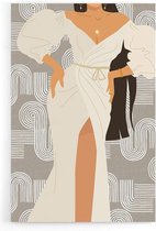 Walljar - Elegant Dress - Muurdecoratie - Poster.