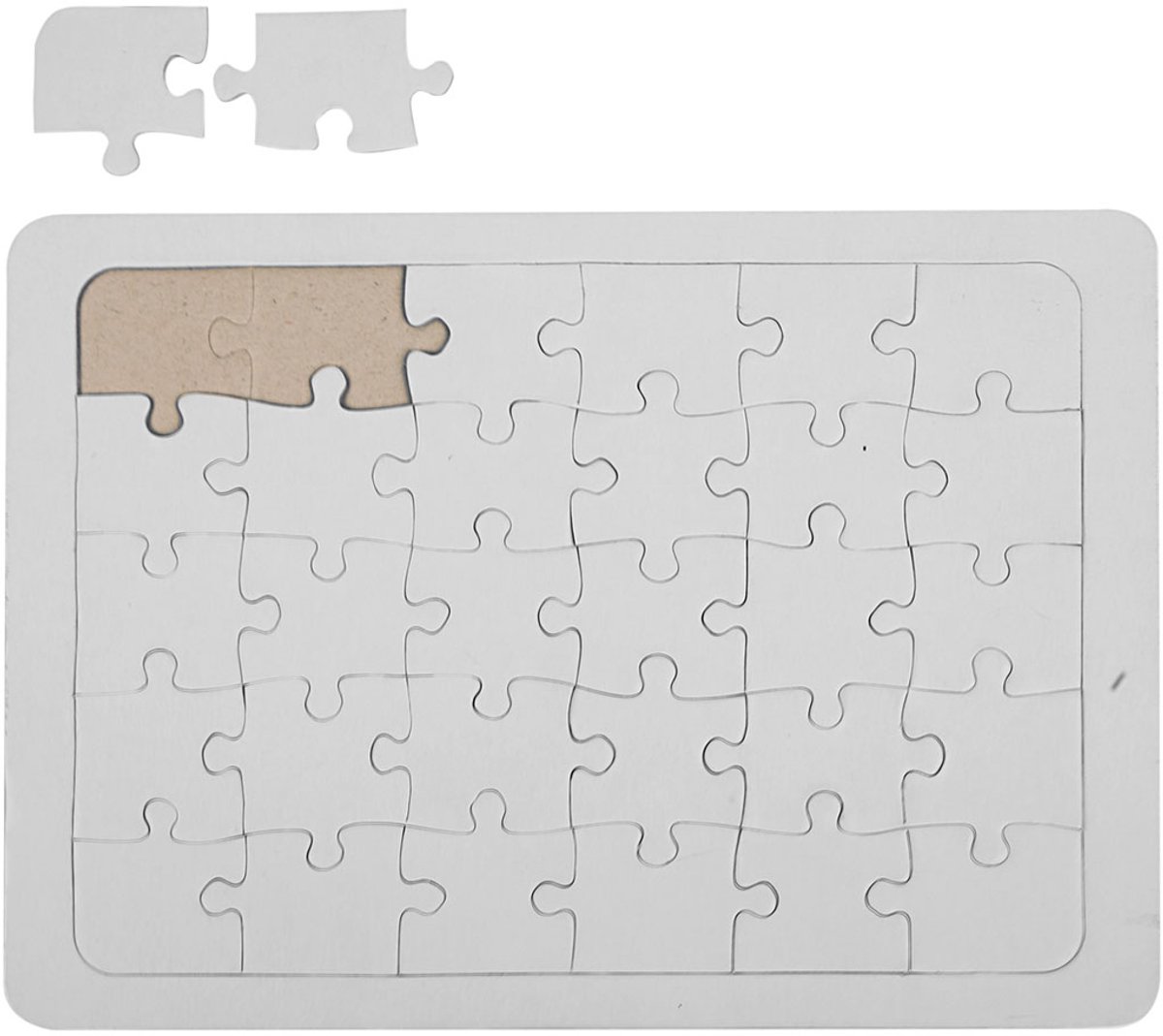 Puzzel, afm 15x21 cm, wit, 1 stuk