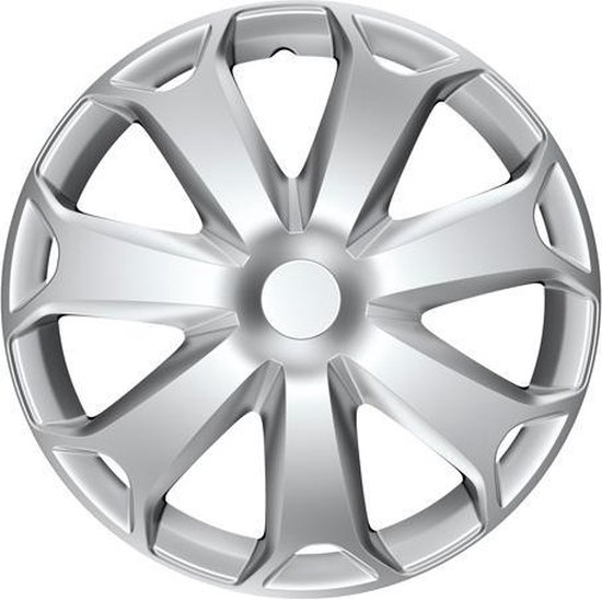 Wieldoppen Set van 4 elegante zwart-witte DRACO CS 14 rode ringen
