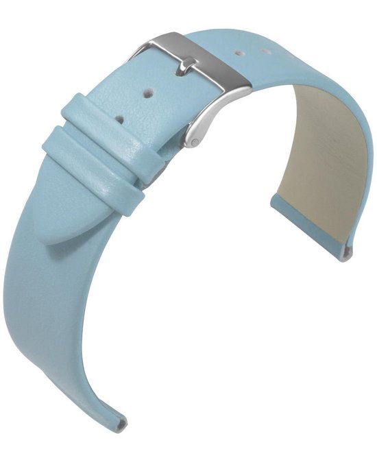 Bracelet montre EULIT - cuir - 14 mm - bleu - boucle métal