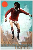 JUNIQE - Poster met kunststof lijst One Love - Manchester United