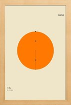 JUNIQE - Poster in houten lijst Circle -20x30 /Ivoor & Roze