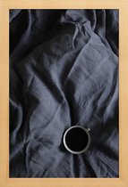 JUNIQE - Poster met houten lijst Coffee Time In Bed- Me & You -13x18