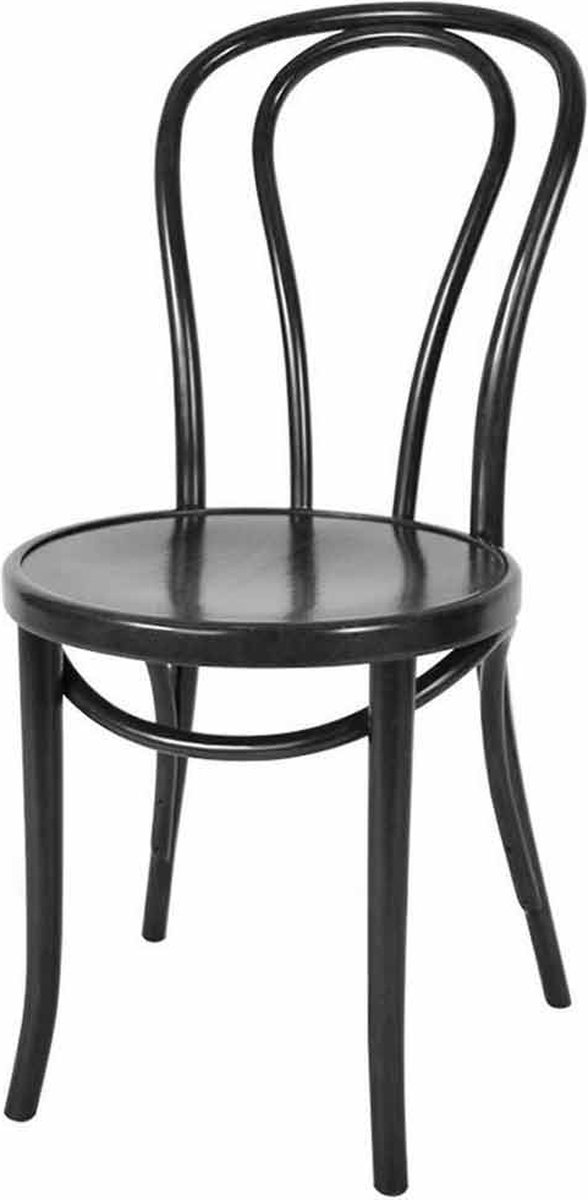 Fameg Vienna Thonet No. 18 Eetkamerstoel - Hout - Design - Bistrostoel - Zwart Gebeitst