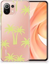 Silicone Case Xiaomi 11 Lite NE 5G | Xiaomi Mi 11 Lite Telefoonhoesje met Naam Palmtrees