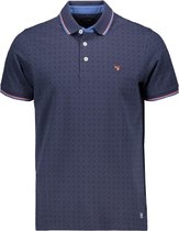 Jack & Jones Poloshirt Jprpaulos Play Aop Blu. Ss Polo 12154548 Mood Indigo/slim Fit Mannen Maat - L