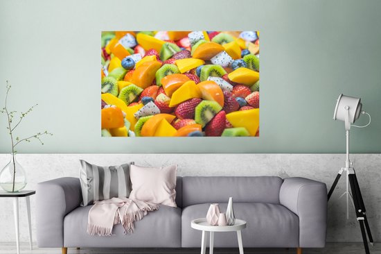 Bol avec papier affiche fruits 120x80 cm - Tirage photo sur Poster (décoration murale salon / chambre)