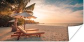 Affiche Coucher de soleil sur Bora Bora - 120x60 cm
