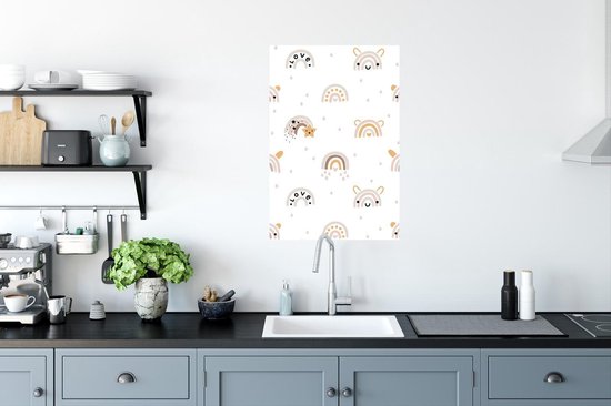 Patron pour enfants avec de jolis arcs-en-ciel 40x60 cm