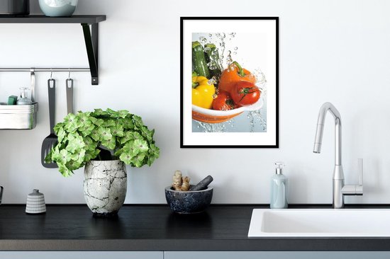 Cadre photo avec affiche - Légumes - Water - Passoire - 30x40 cm - Cadre pour affiche