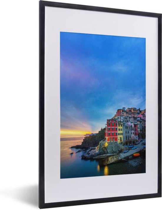 Fotolijst incl. Poster - Schemering in Cinque Terre - 40x60 cm - Posterlijst