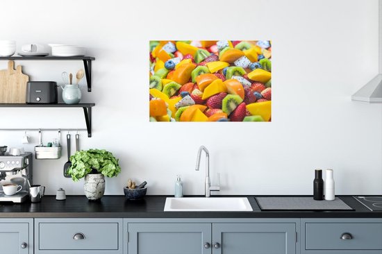 Bol avec papier affiche fruits 90x60 cm - Tirage photo sur Poster (décoration murale salon / chambre)