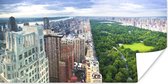 Luchtfoto van Central Park New York poster 80x40 cm - Foto print op Poster (wanddecoratie woonkamer / slaapkamer) / Amerika Poster