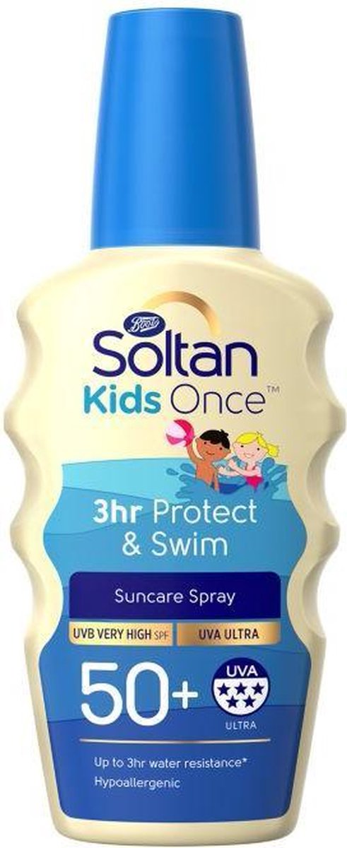 Soltan Kids Zonnebrand Spray Protect & Swim 3U SPF50+