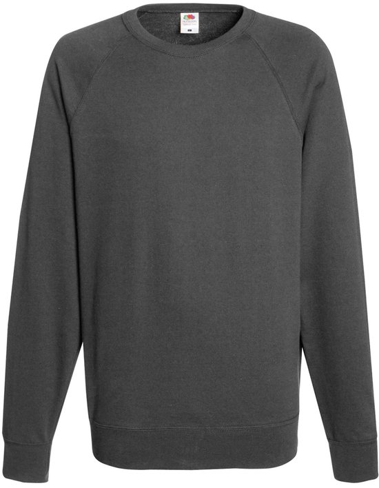 Fruit Of The Loom Heren Lichtgewicht Raglan Sweatshirt (240 GSM) (Licht Graphite)