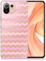 GSM Hoesje Xiaomi 11 Lite NE 5G | Xiaomi Mi 11 Lite Bumper Hoesje Waves Roze